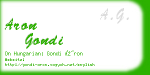 aron gondi business card